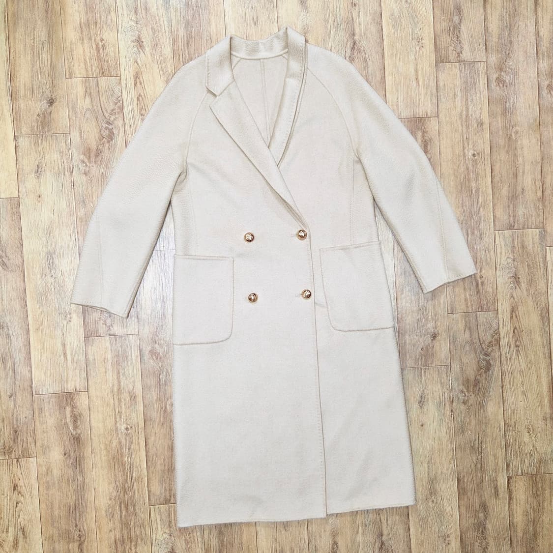 비대칭 카라 캐시울 코트 55-66 새상품 상품이미지1