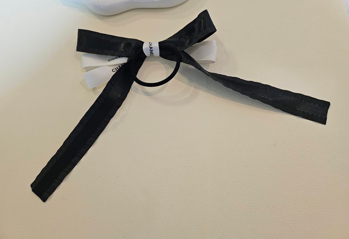 샤넬 업사이클링 머리끈 상품이미지4