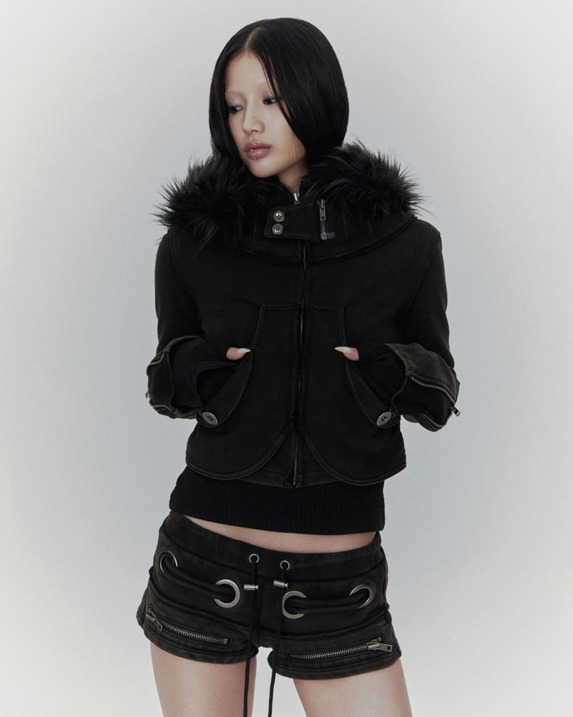 보니앤키예 Bonienkiye 퍼자켓 distressed fur hood 상품이미지9