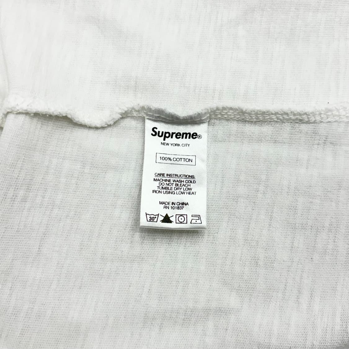 슈프림 화이트 반팔 티셔츠 m 상품이미지5