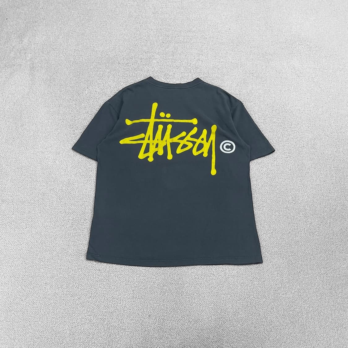 스투시 Stussy 00s 베이직 로고 반팔 티셔츠 피그먼트 그레이 상품이미지1
