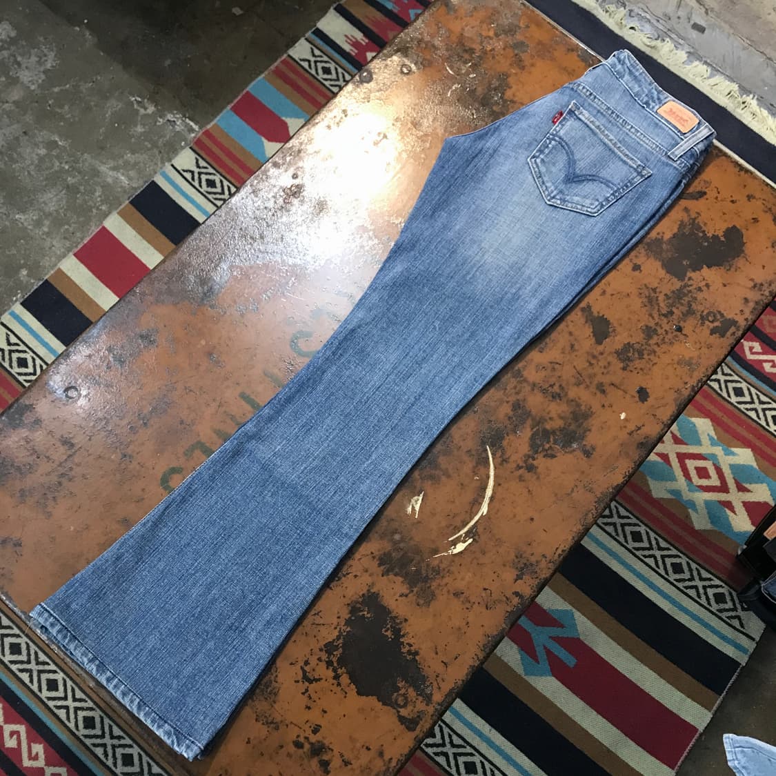 리바이스 518 중청 부츠컷 데님 팬츠 허리 28 사이즈 상품이미지2