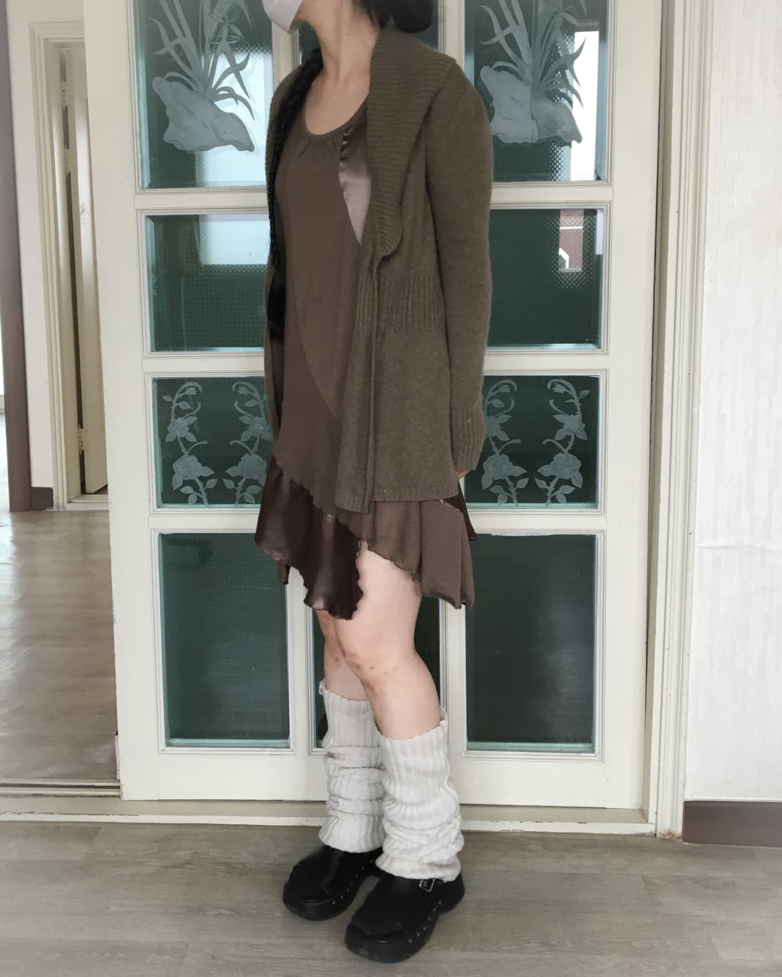 Collar point knit open cardigan 상품이미지5