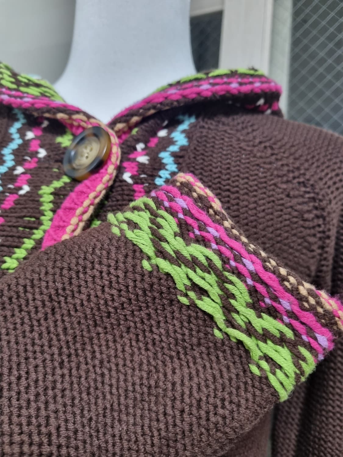 초코나무숲 모리걸 니트 후드폼폼이 가디건 상품이미지3