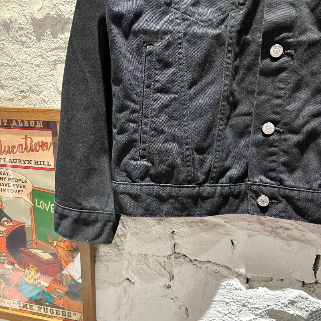 EDWIN 빈티지 블랙 트러커자켓  상품이미지5