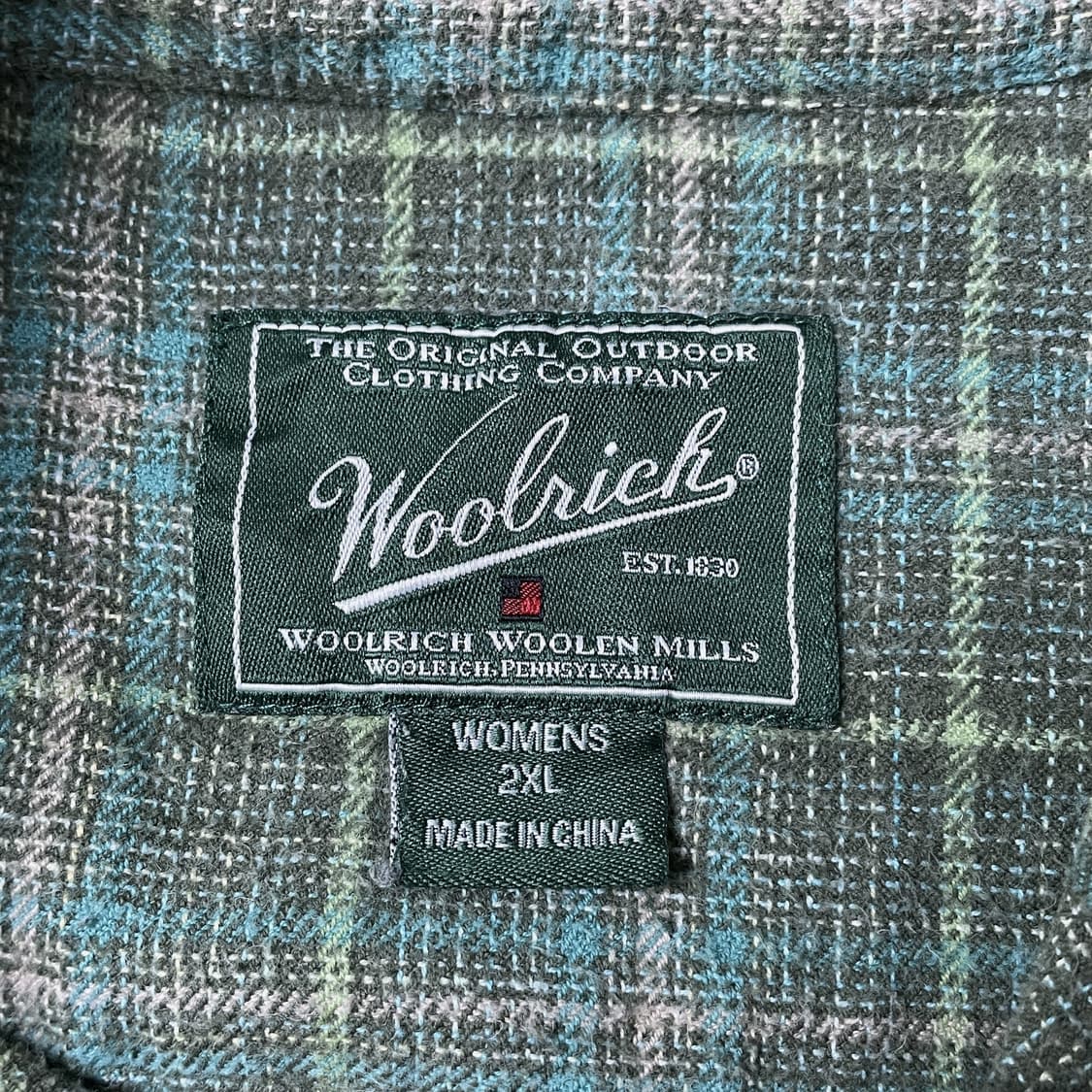 WOOLRICH 울리치 빈티지 그린체크 플란넬 코튼 셔츠 A00342 상품이미지9