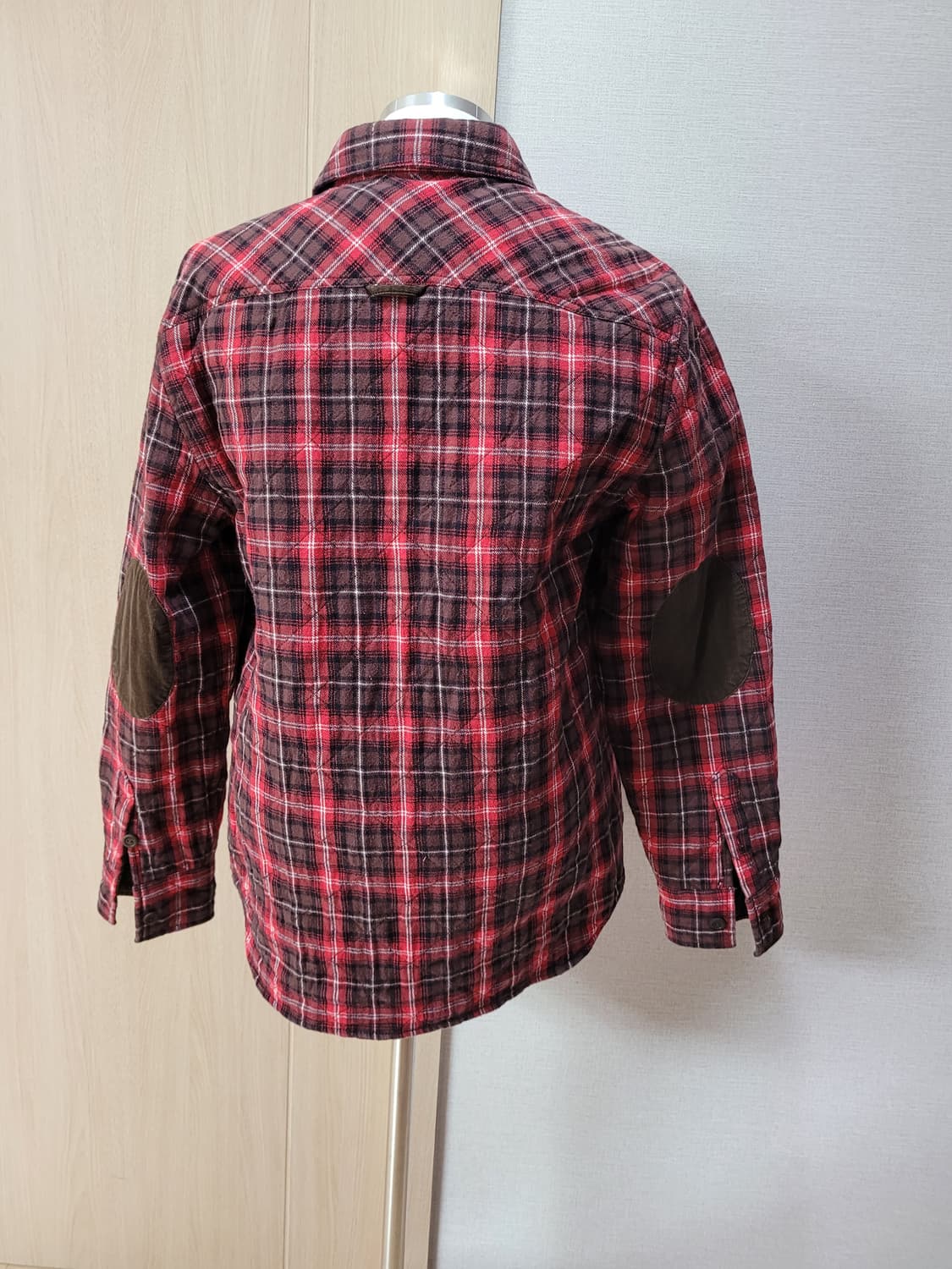 오피티 OPT 남자 패딩 체크셔츠 XL 레드 상품이미지6