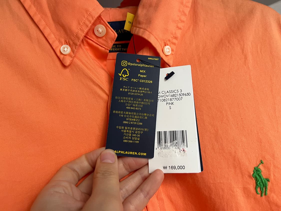 폴로랄프로렌 트윌셔츠 s 택달린새상품 polo ralphlauren 상품이미지3