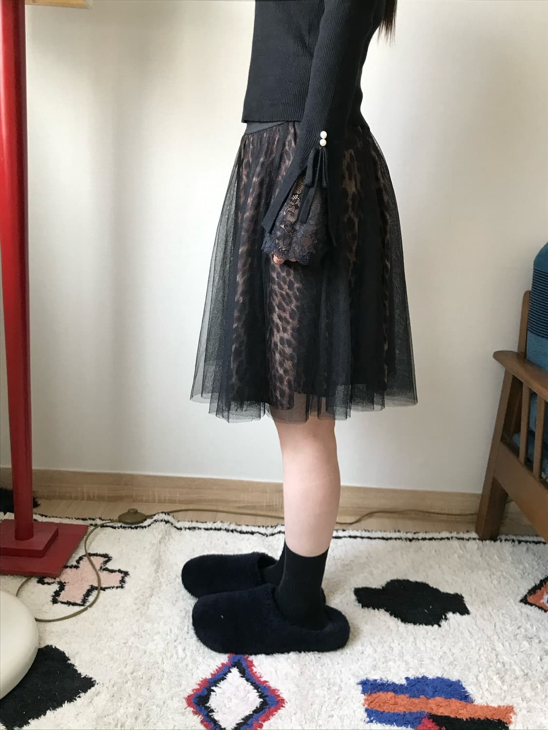 leopard sha- sha skirt 상품이미지4