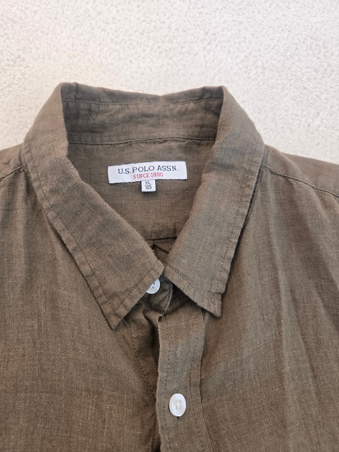 U.S. 폴로 어쌔신 크리드 린넨 셔츠 카키 105 상품이미지5