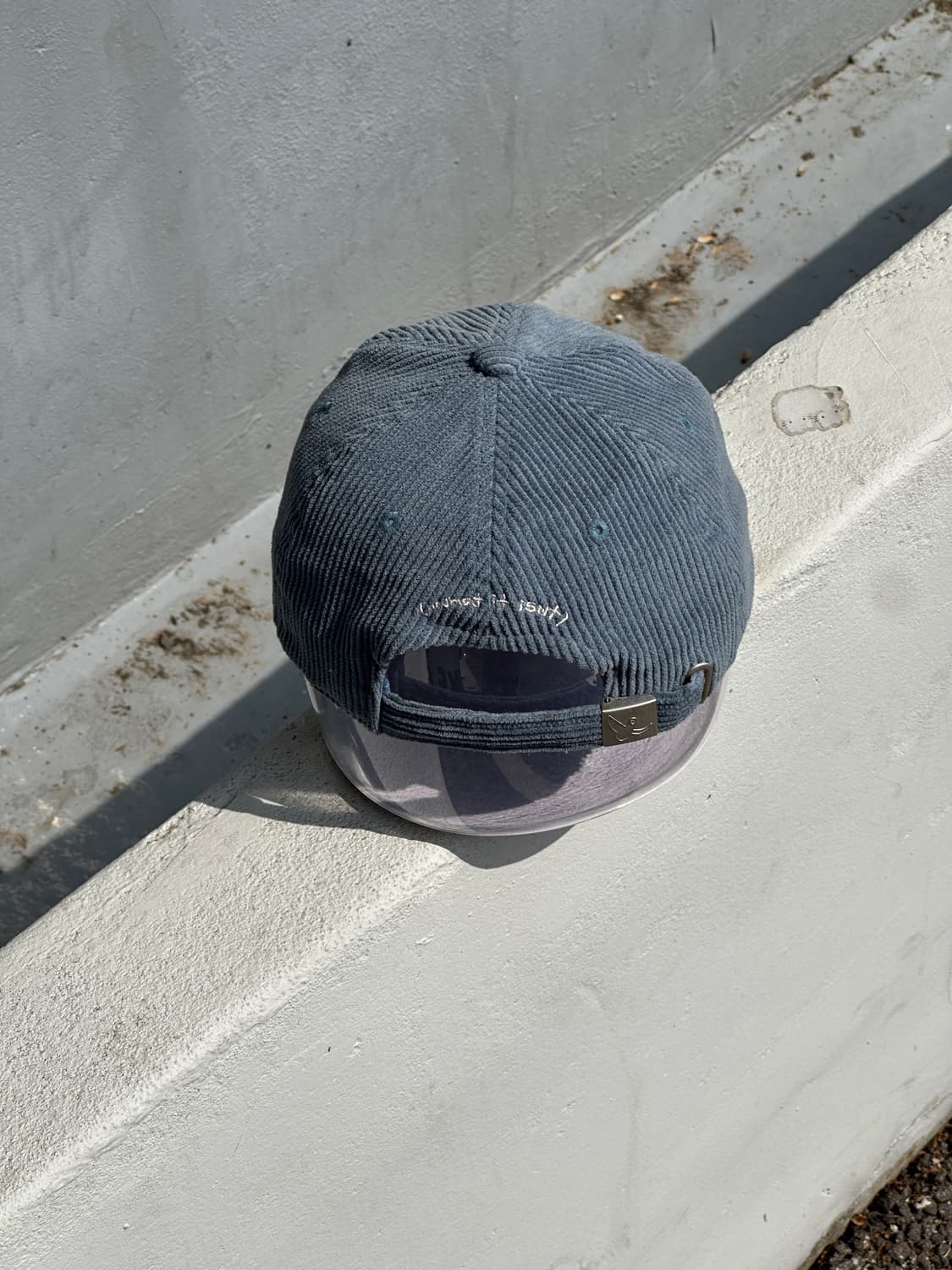 [M-L] 마크곤잘레스 왓잇이즌 로고 블루톤 코듀로이 볼캡 모자 상품이미지4