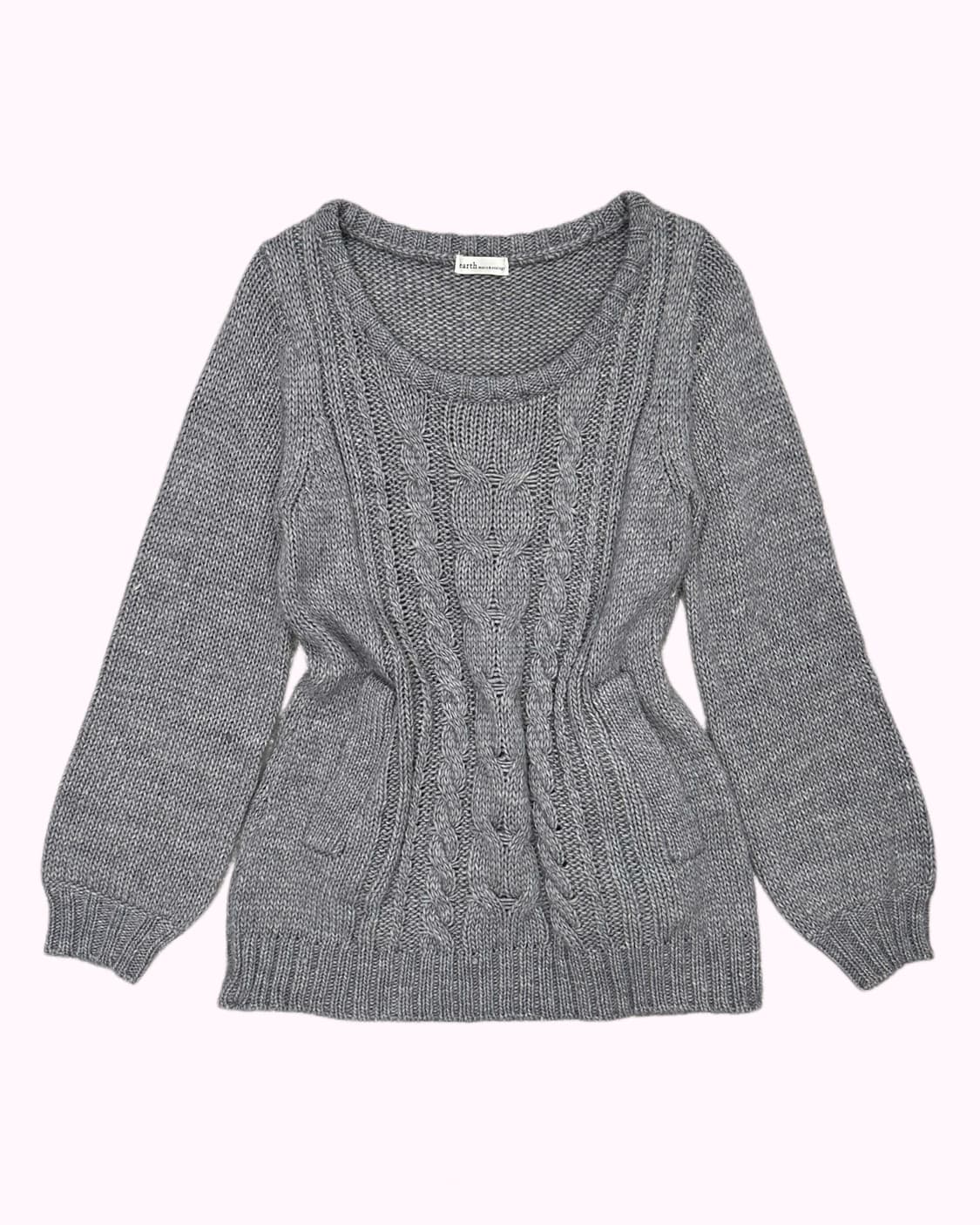 grey cable pocket knit 상품이미지1