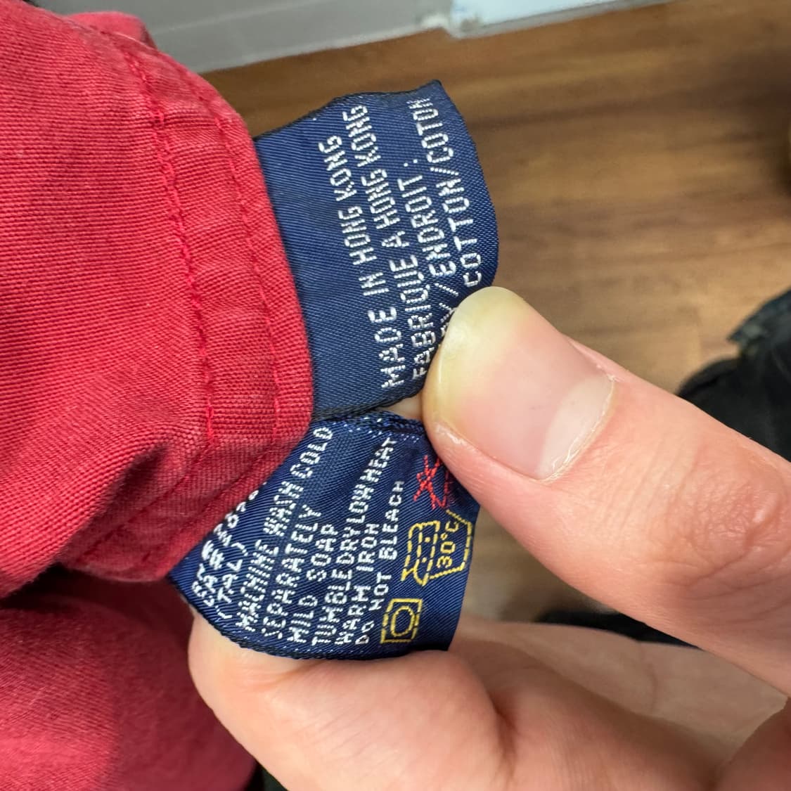 90s 타미힐피거 올드스쿨 어센틱 후드 롱파카 내피 탈부착 레드 네이비 상품이미지6