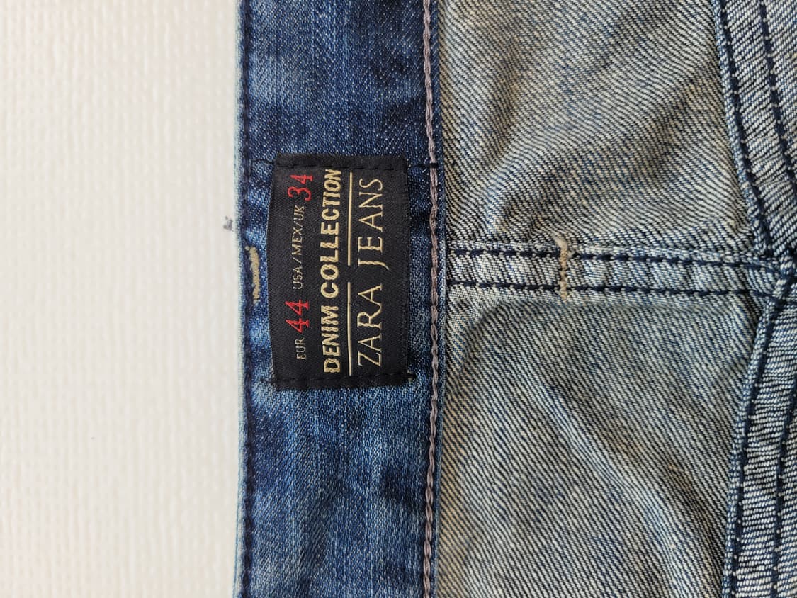 자라 ZARA 남자 빈티지 워싱 청바지 34 블루 상품이미지6