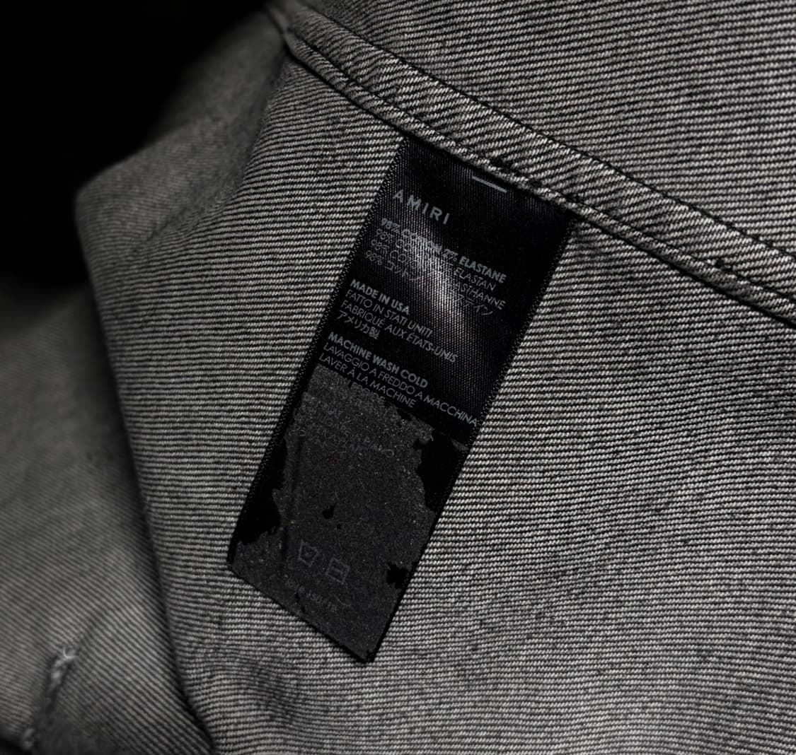 AMIRI 아미리 챠콜 디스트로이드 데님 셔츠 상품이미지6