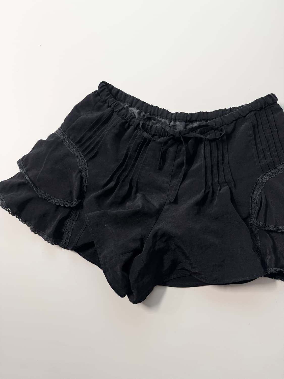 레이스 트림 러플 큐롯 팬츠 상품이미지2