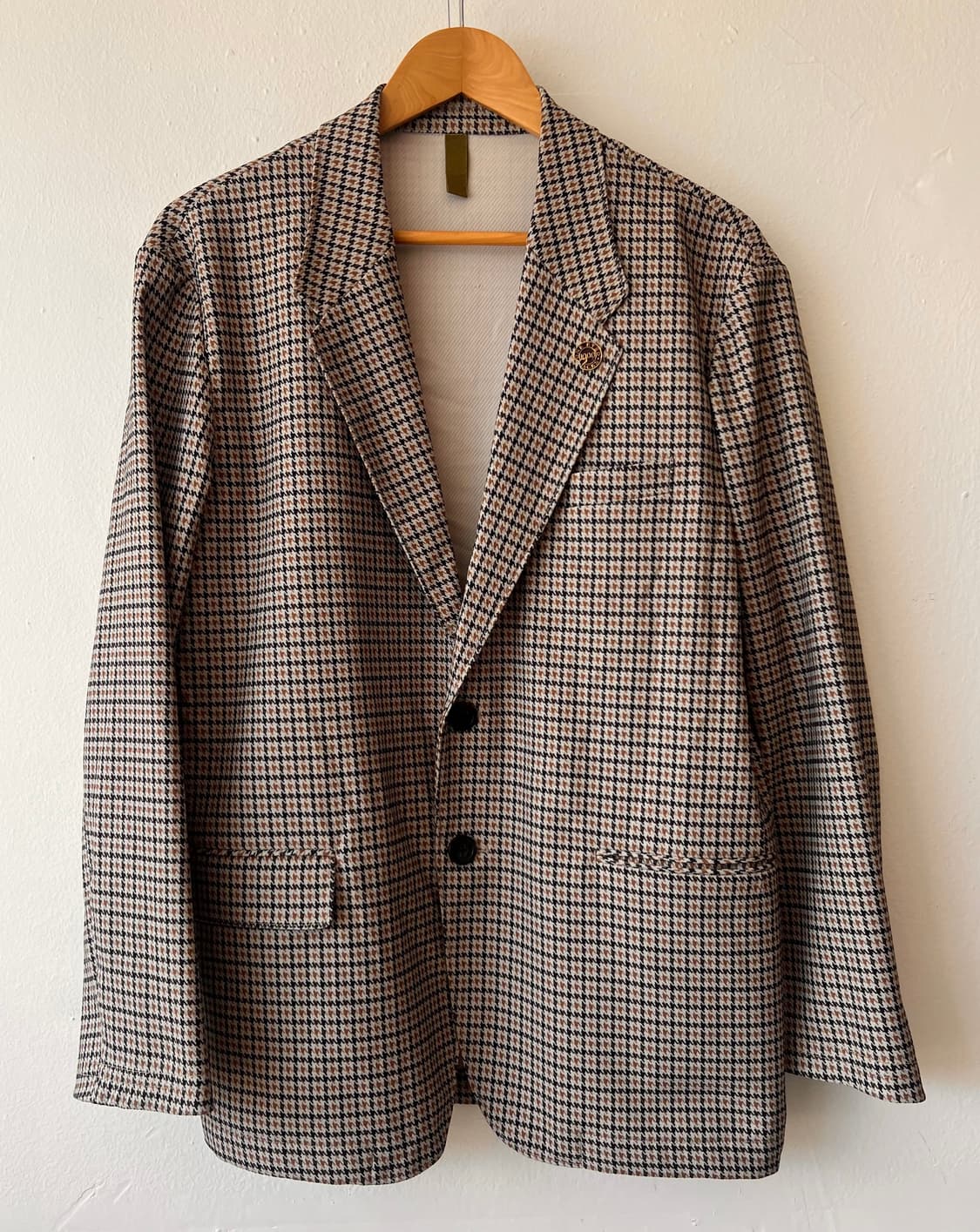 커스템멜로우  베이지 하운드투스체크 간절기자켓
 상품이미지1