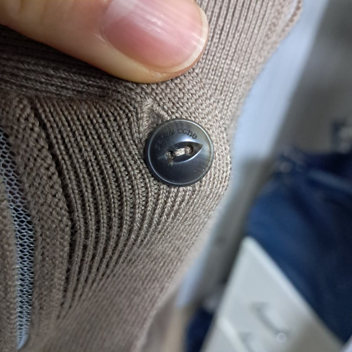 Rag & Bone 랙앤본 골지 니트 가디건 XL 약66~77 상품이미지6