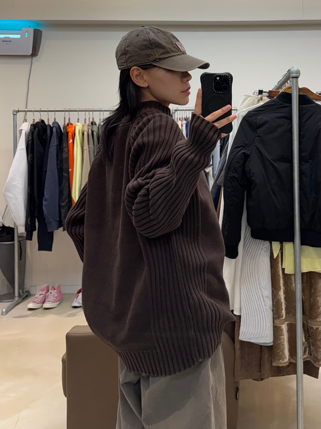 리바이스 골지 니트 반집업 상품이미지3