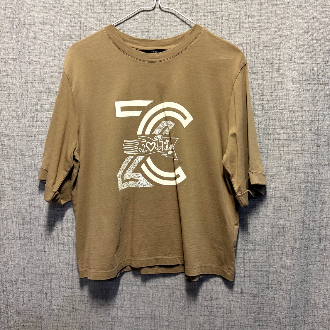ZOOC 반팔 티셔츠 브라운 프린팅  상품이미지1