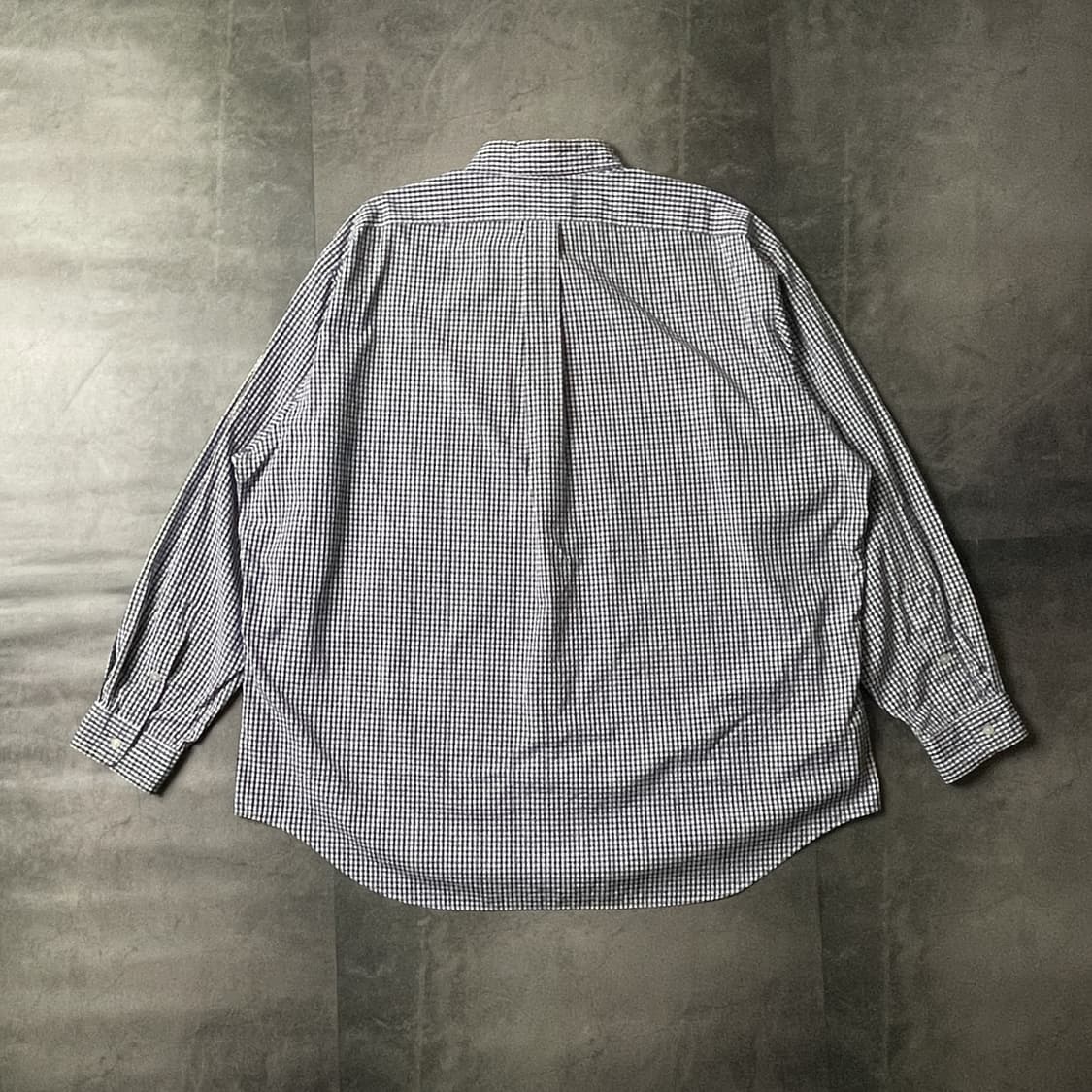 RALPH LAUREN 랄프로렌 빈티지 블루블랙 체크 코튼셔츠 상품이미지6