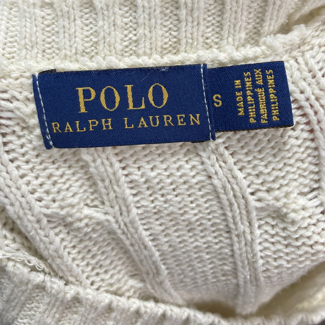 폴로랄프로렌 여성꽈배기니트 아이보리 S 상품이미지4