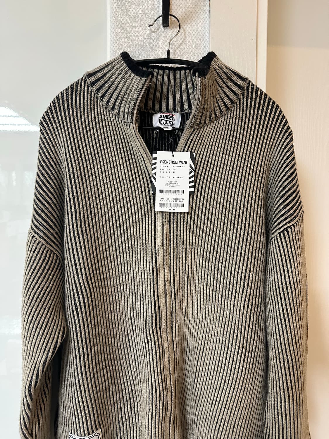 (네고가능)비전스트릿웨어 투웨이 니트집업 VSW Washable 상품이미지2