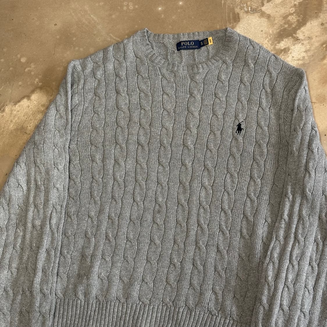 XL 폴로랄프로렌 코튼 그레이 케이블 니트 상품이미지1