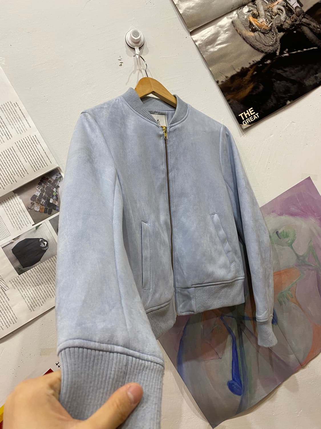 Suede Blouson Skyblue 상품이미지2