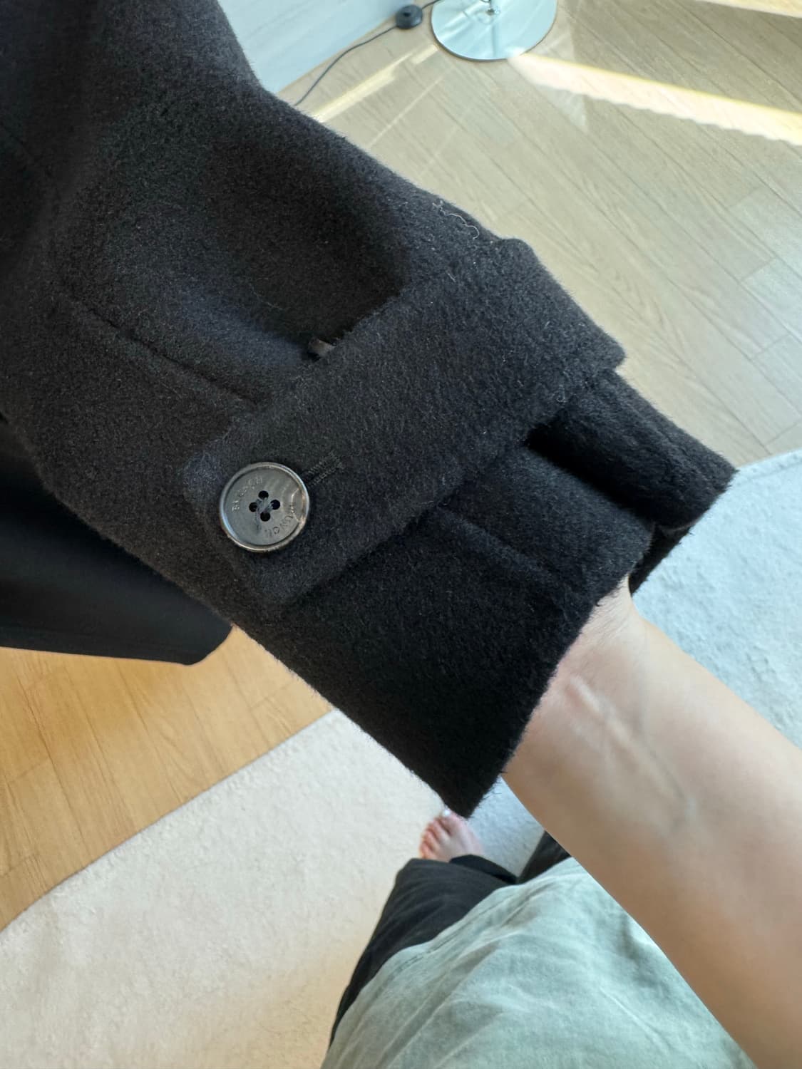 BR 브런치 울100 핸드메이드 코트 블랙 상품이미지3