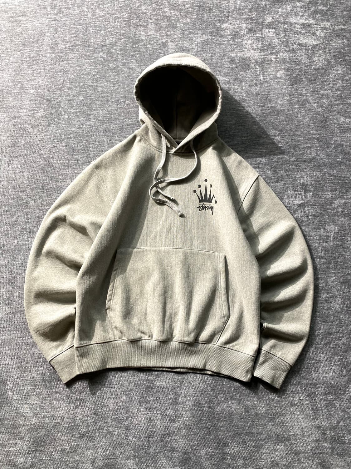 [M] Stussy 스투시 헤비웨이트 크라운 로고 후디 상품이미지3