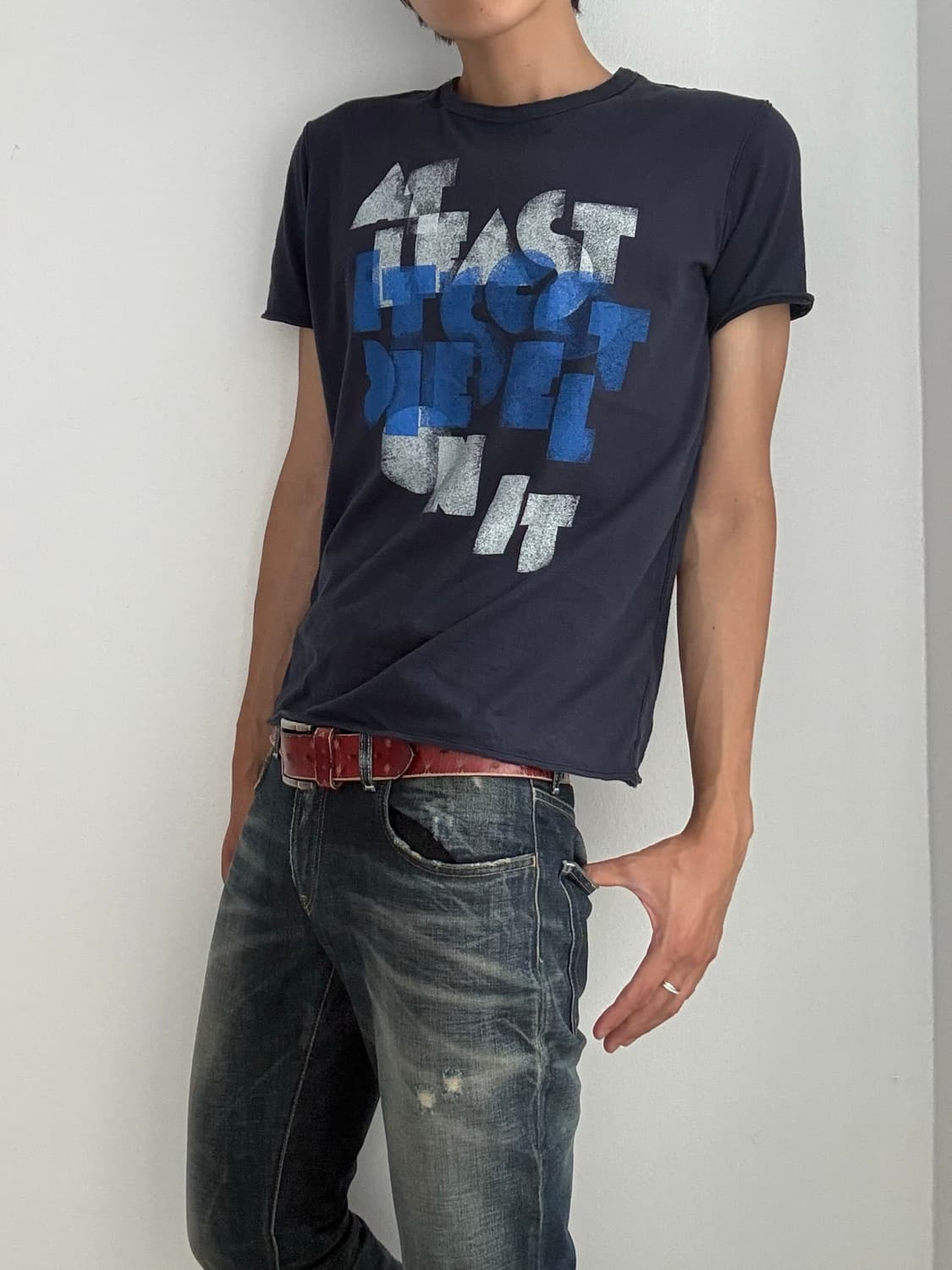 Textured damage diesel short sleeves 상품이미지1