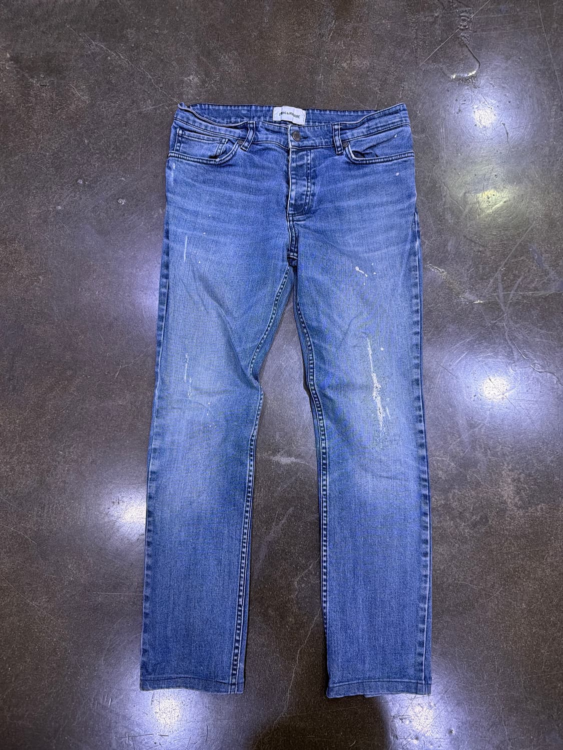 쟈딕앤볼테르 빈티지 워싱 데미지 슬림핏 데님팬츠 30 상품이미지1