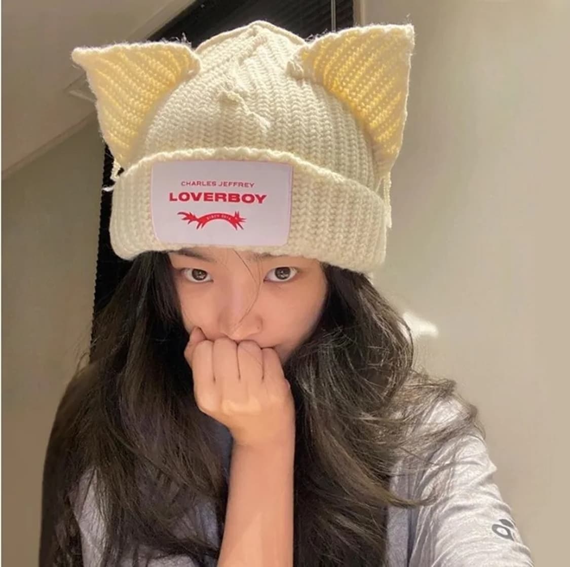 찰스제프리러버보이 청키 이어 비니 에크루 상품이미지1