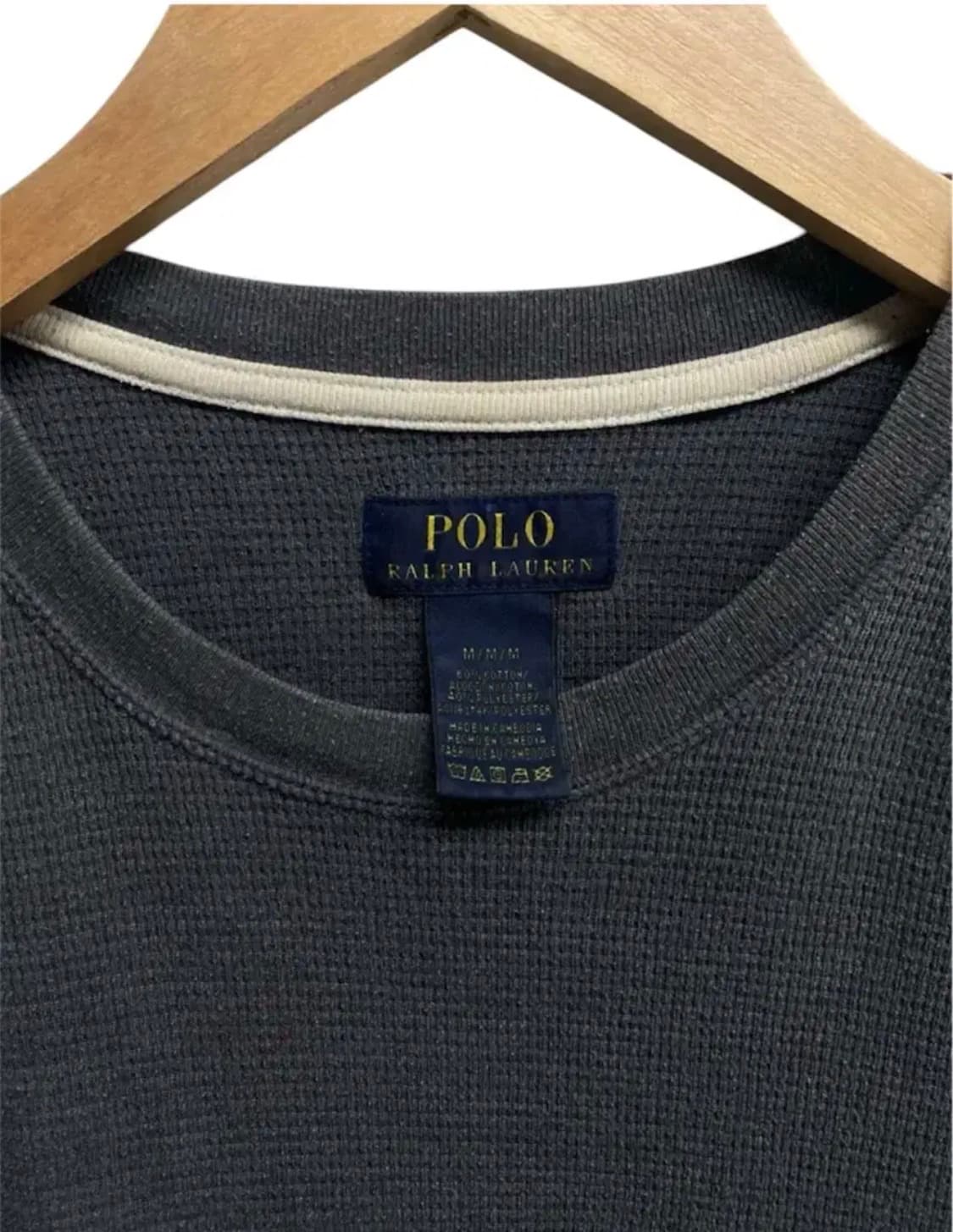 폴로 랄프로렌 차콜 와플 티셔츠 M 상품이미지4