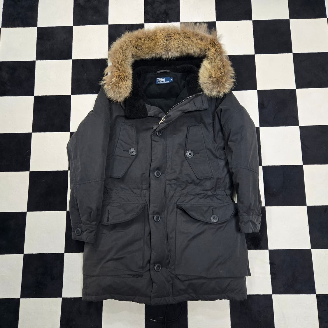 M 폴로랄프로렌 N3B 야상 코요테퍼 다운 자켓 블랙 상품이미지1