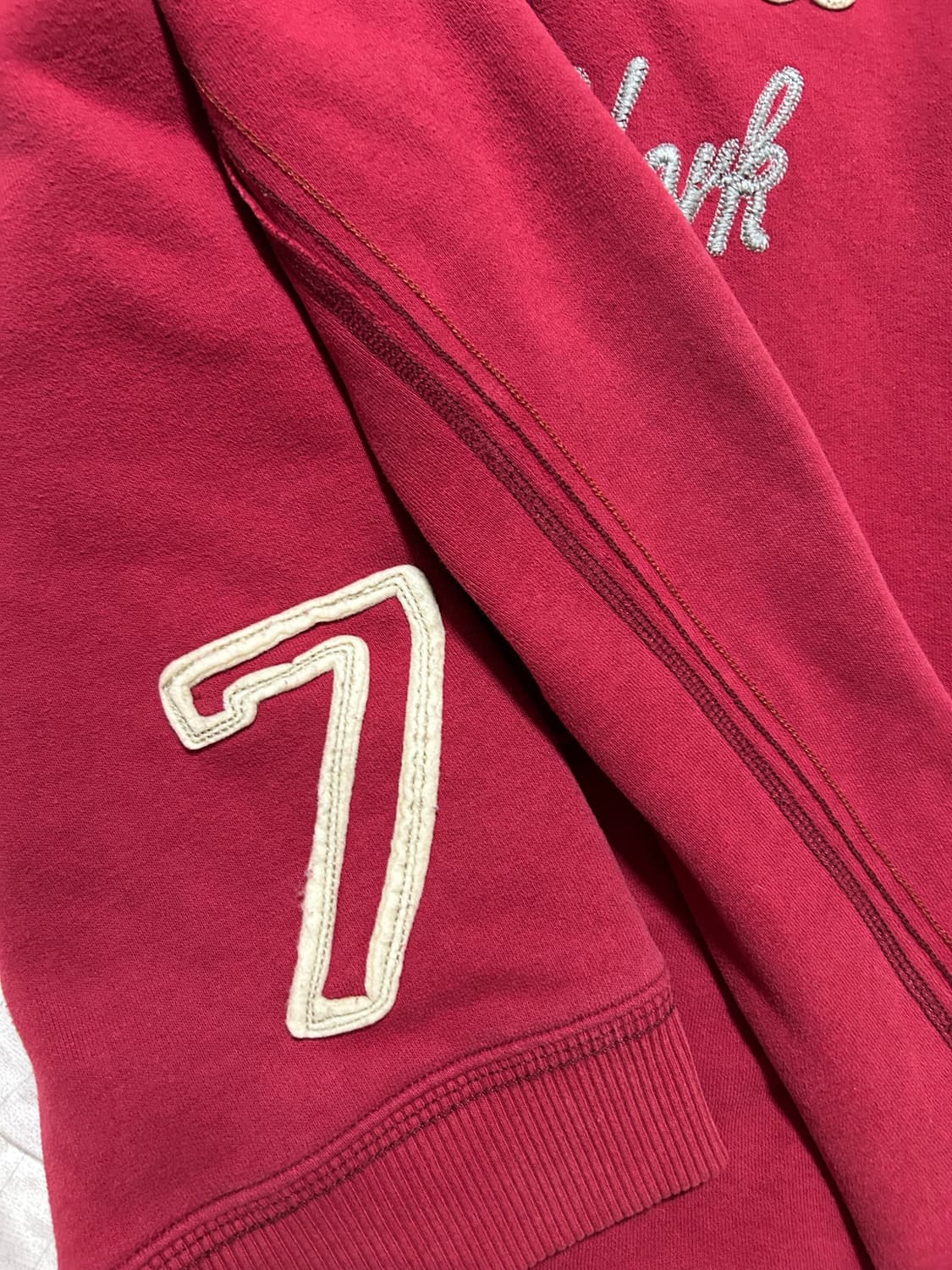 유일매물 아베크롬비 레드 후드집업 상품이미지5