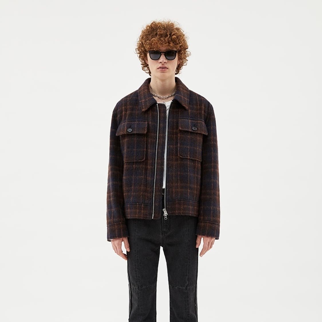 [S] 앤더슨벨 마커스 알파카 지퍼 자켓 상품이미지1