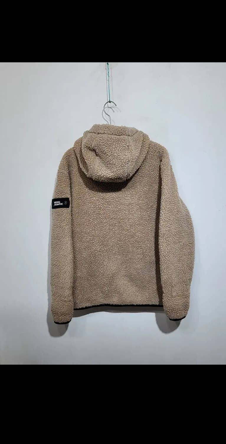 (M) 내셔널지오그래픽 후리스 점퍼 진베이지 뽀글이 플리스 와펜자켓  상품이미지7