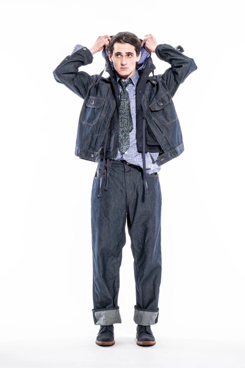 엔지니어드 가먼츠 콘밀원단 데님 셋업 상품이미지1