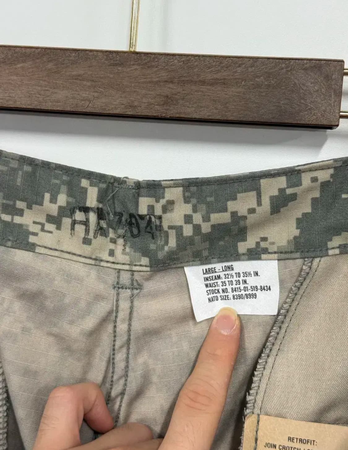 [L-L]미국 ACU 밀리터리 카고 팬츠  상품이미지3