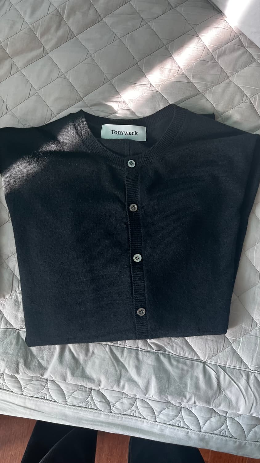 블랙/그레이M) 토니웩 크루넥 가디건 상품이미지1