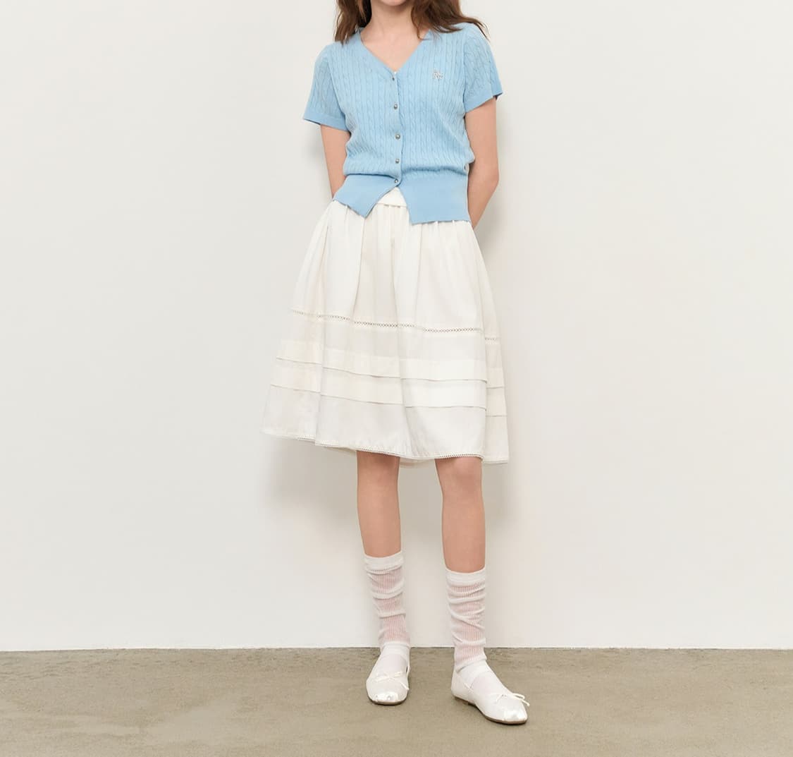 제네럴아이디어 케이블 반팔가디건 상품이미지1