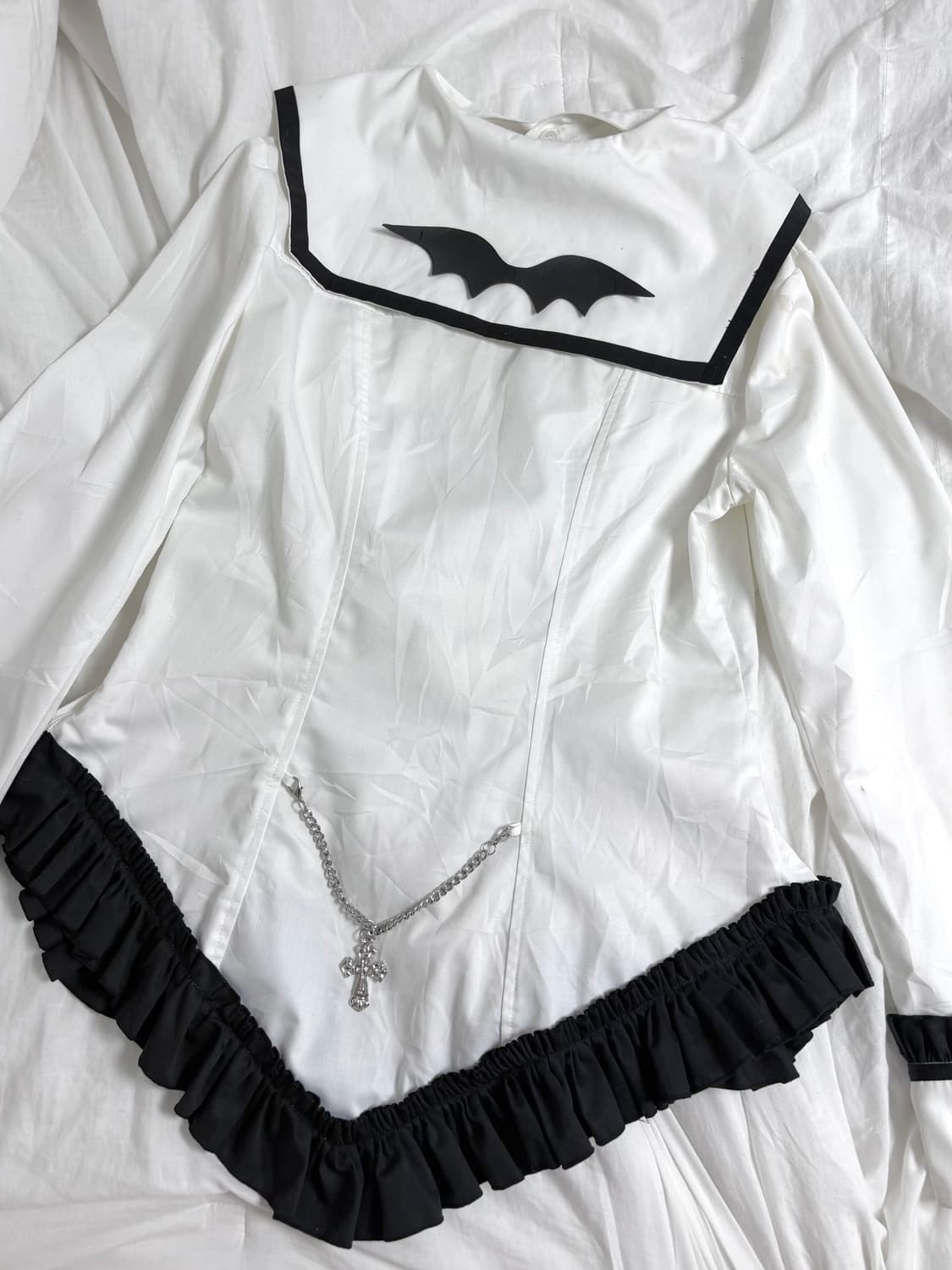 Bodyline 바디라인 고스로리 로리타 화이트 세일러 아일렛 블라우스 상품이미지2