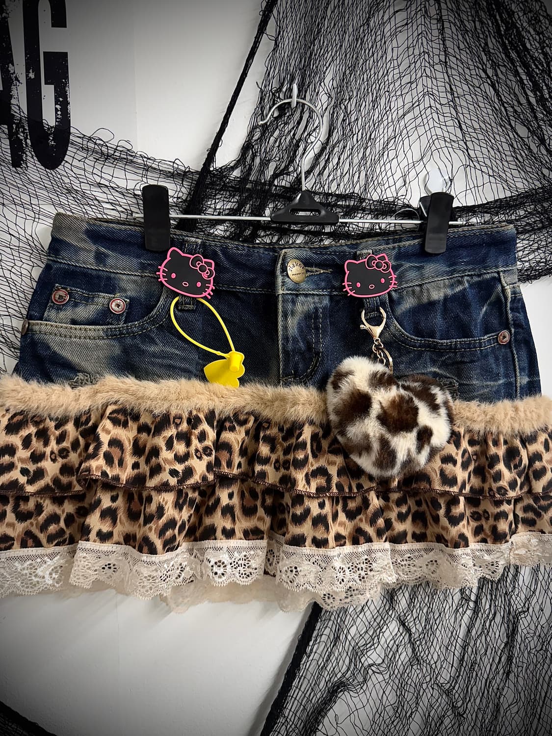 00s gal mood denim skirt 상품이미지2