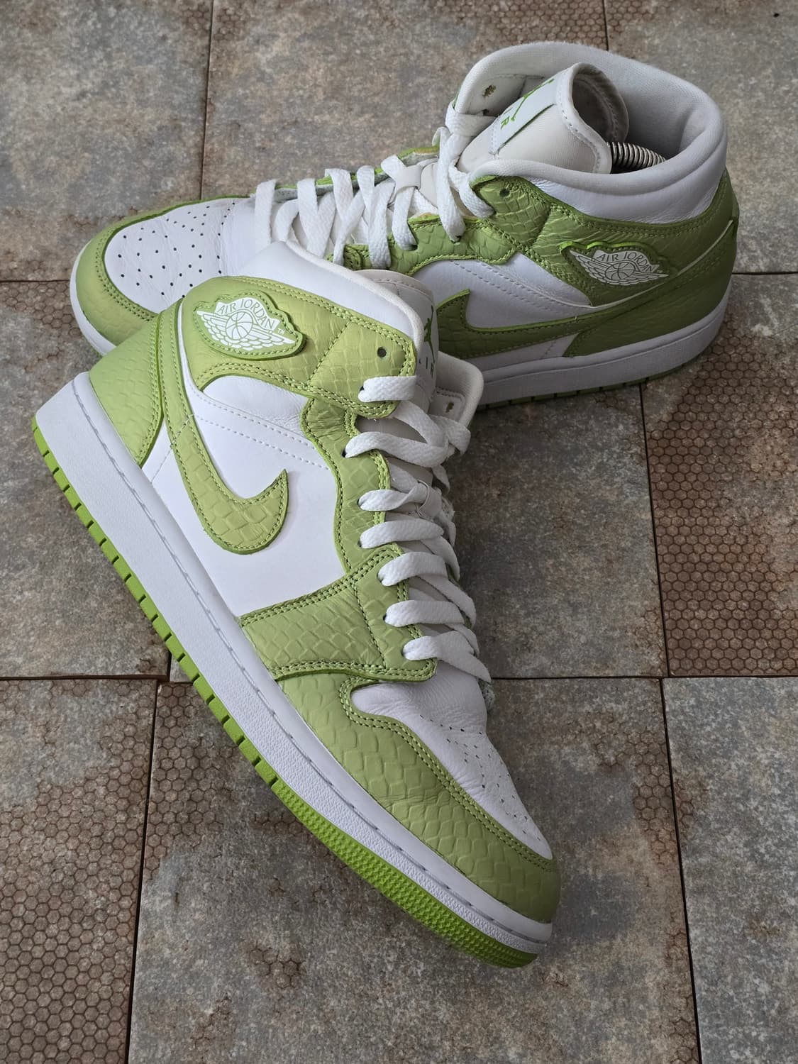 (270)나이키 에어 조던 1 미드 se 그린 파이썬 상품이미지6