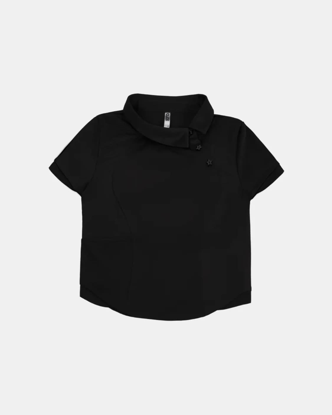 Side Neck Collar T / Black 상품이미지2