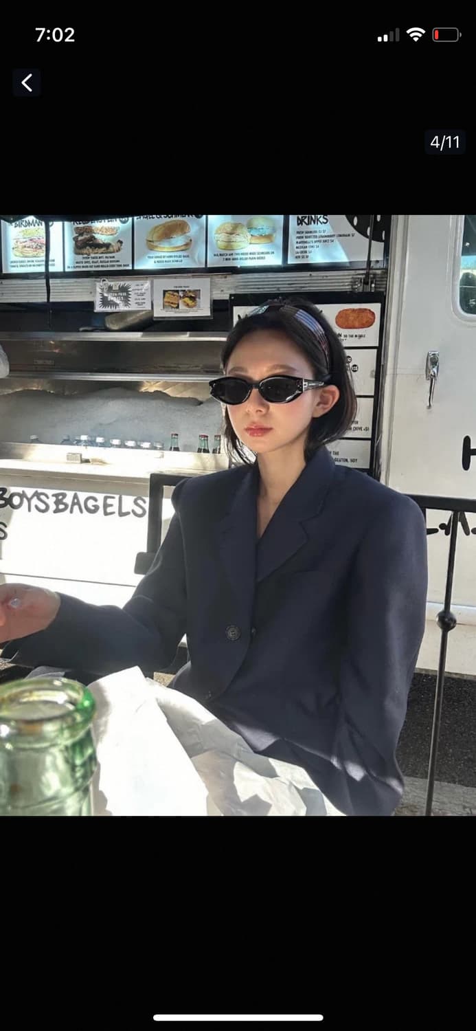 FARVEN 파르벵 울 실크 자켓 네이비 S (미사용품) 상품이미지1