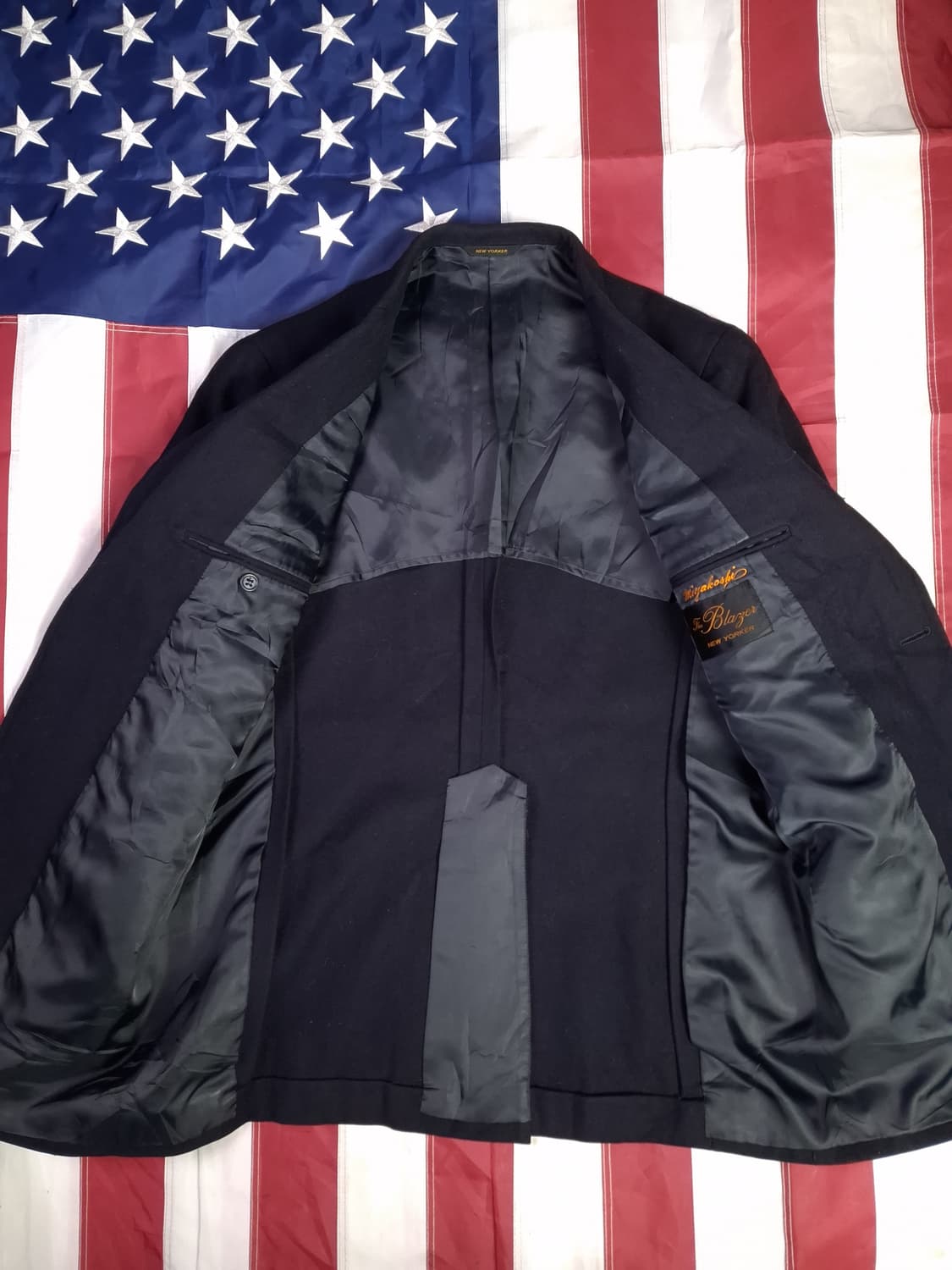 오리지날 일본판 뉴요커 울 금장 블레이져 상품이미지5