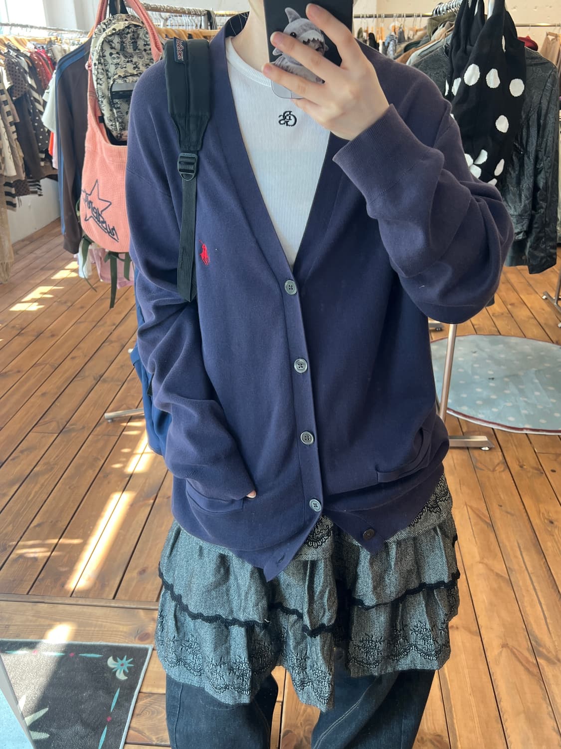 폴로 네이비 가디건 상품이미지1
